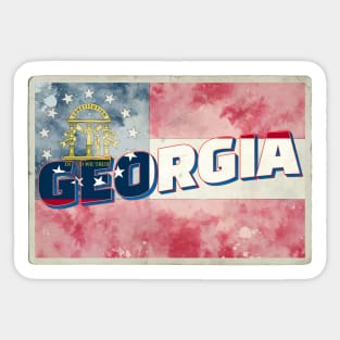 Georgia vintage style retro souvenir Sticker